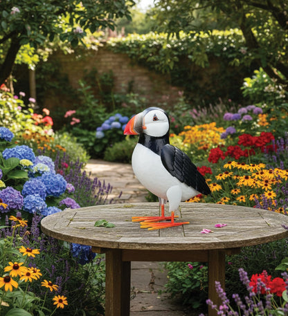 Regal Art & Gift Metal Garden Décor - Decorative Handcrafted Yard Art, Statue & Garden Sculpture for Lawn, Patio & Outdoor/Indoor Display - Puffin