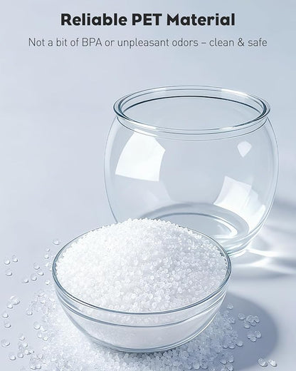 Pawfly 0.5 Gallon Mini Plastic Fish Bowl, Unbreakable Small Fishbowl Desktop Aquarium, Clear Round Plastic Fish Tank for Small Fish, Shatterproof Betta Fish Tank Goldfish Bowl, Decorative Globe Vase