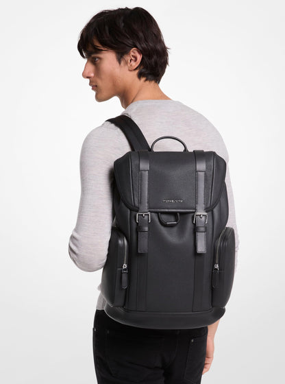 Michael Kors Men's City Buckle Backpack, Silver Tone-Hardware/Black