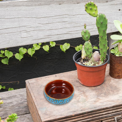 Gogogmee Ceramic Lotus Bowl Planter No Drainage Hydroponic Water Lily Pot for Indoor Aquatic Plants Succulents and Decorative Home Garden