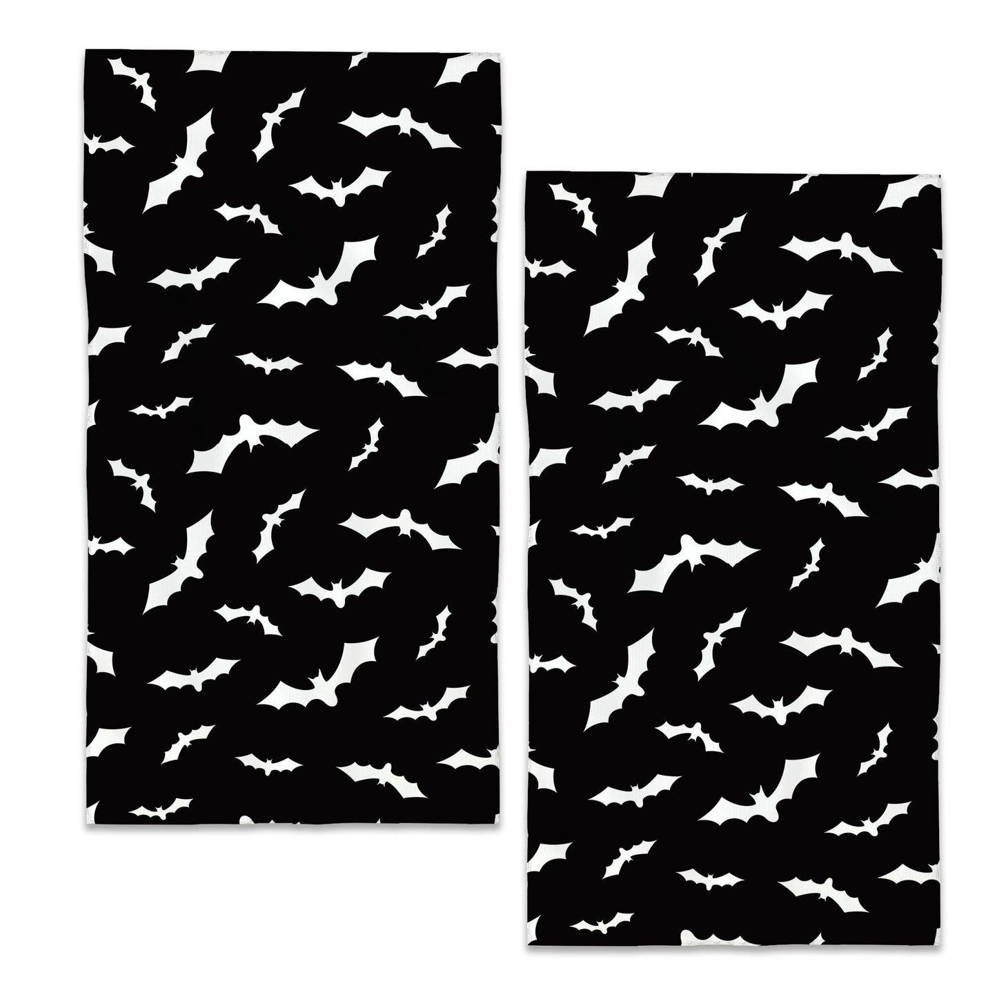 BIGXIUKA Black White Bat Bathroom Hand Towels,Bat Halloween Bath Hand Towel for Decorative Fingertip Towels Set of 2 for Farmhouse Gym Kitchen Hotel Yoga Gifts
