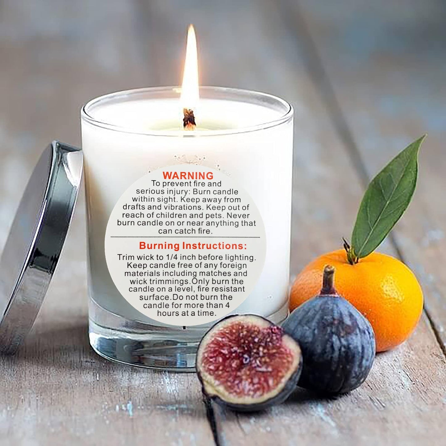 FuraHa 720 Pieces Warning Labels 2 Inch Jar Container Stickers Safety Stickers Decal for Candle Making DIY Jars and Tins