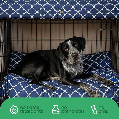 Molly Mutt Romeo & Juliet Dog Crate Cover, 100% Cotton Canvas Cover with 2 Roll-Up Panels, Ideal for Dog or Cat Crate, Durable, Washable, and Free of Harmful Chemicals, 24" x 18" x 21"