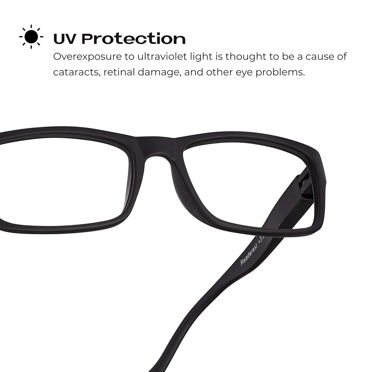 Readerest Blue Light Blocking Reading Glasses, UV Protection, Blue Light Glasses Men No Magnification