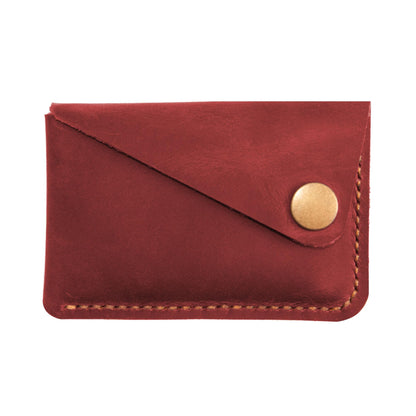 Turbosnail Leather Card Holder, Credit Card Wallet, Front Pocket Wallet, Slim Wallet, Cardholder Wallet, Credit Card Holder, Minimalist Wallet, Fathers Day Gift (Red)