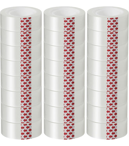 24 Rolls Transparent Tape Refills, Clear Tape Dispenser Refill Rolls, Glossy Gift Wrap Tapes for Office, School, Home, 3/4 x 800 Inches