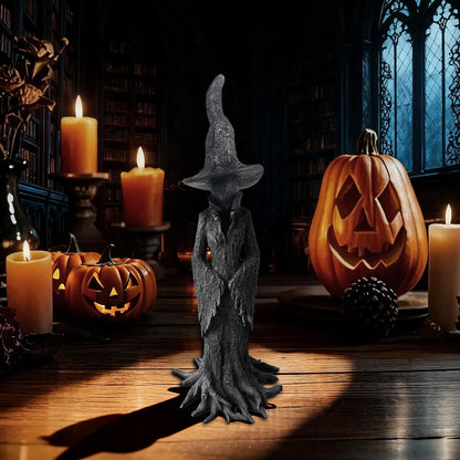 YDYRXBL Halloween Witch Statue - 7.28 Inch Hand-Painted Gothic Figurine, Resin Witch Figurine Dark Fantasy Figurines Halloweens Indoor Decorations