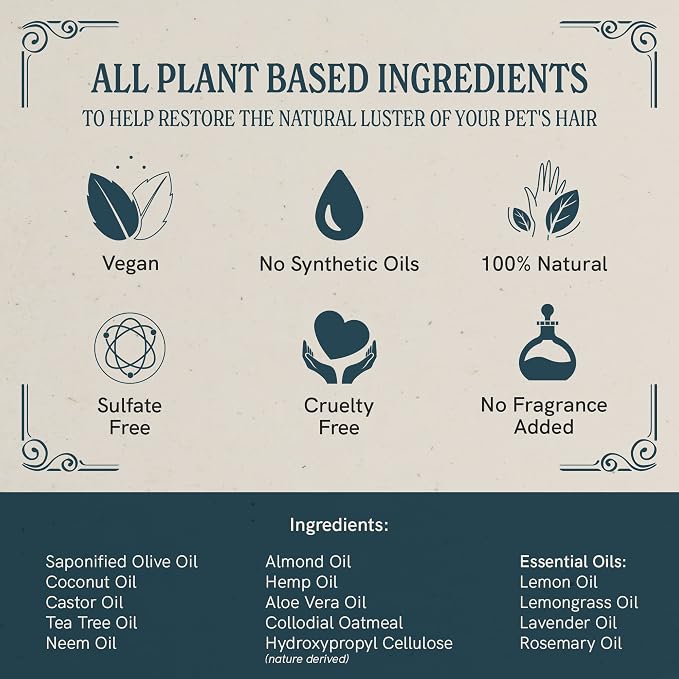 J.R.LIGGETT'S Liquid Dog Shampoo for Sensitive Skin, Natural Canine Cleanser with Aloe Vera and Colloidal Oatmeal, Hypoallergenic Formula, Detergent-Free, 8.45 fl oz