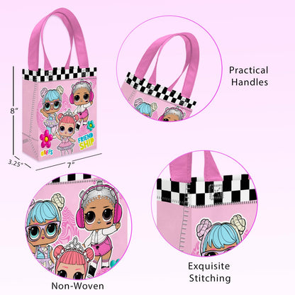 LOL Surprise Party Favor Bag Set – 24 Pack of 8" Goodie Bags for Kids Bulk Reusable Mini Totes | LOL Surprise Birthday Supplies for Girls, Kids