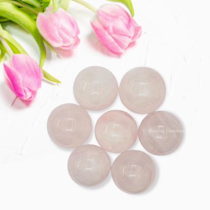 Amazing Gemstone Rose Quartz Crystal Ball - 1 Inches Crystal Sphere Meditation Balls for Witchcraft and Decorative Balls - Crystals and Healing Stones Beginners Gift (Pack of 1)