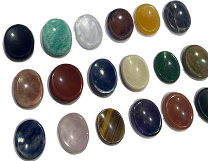 Wholesalegemshop Lot of 11 Premium Worry Stones Set - Thumb Worry Stones Metaphysical Gemstone Crystal Healing Reiki Men Women Gift Feng Shui