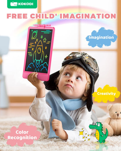 KOKODI LCD Writing Tablet, 8.5 Inch Toddler Doodle Board Drawing Tablet, Erasable Reusable Electronic Drawing Pads, Educational and Learning Toy for 3-6 Years Old Boy and Girls