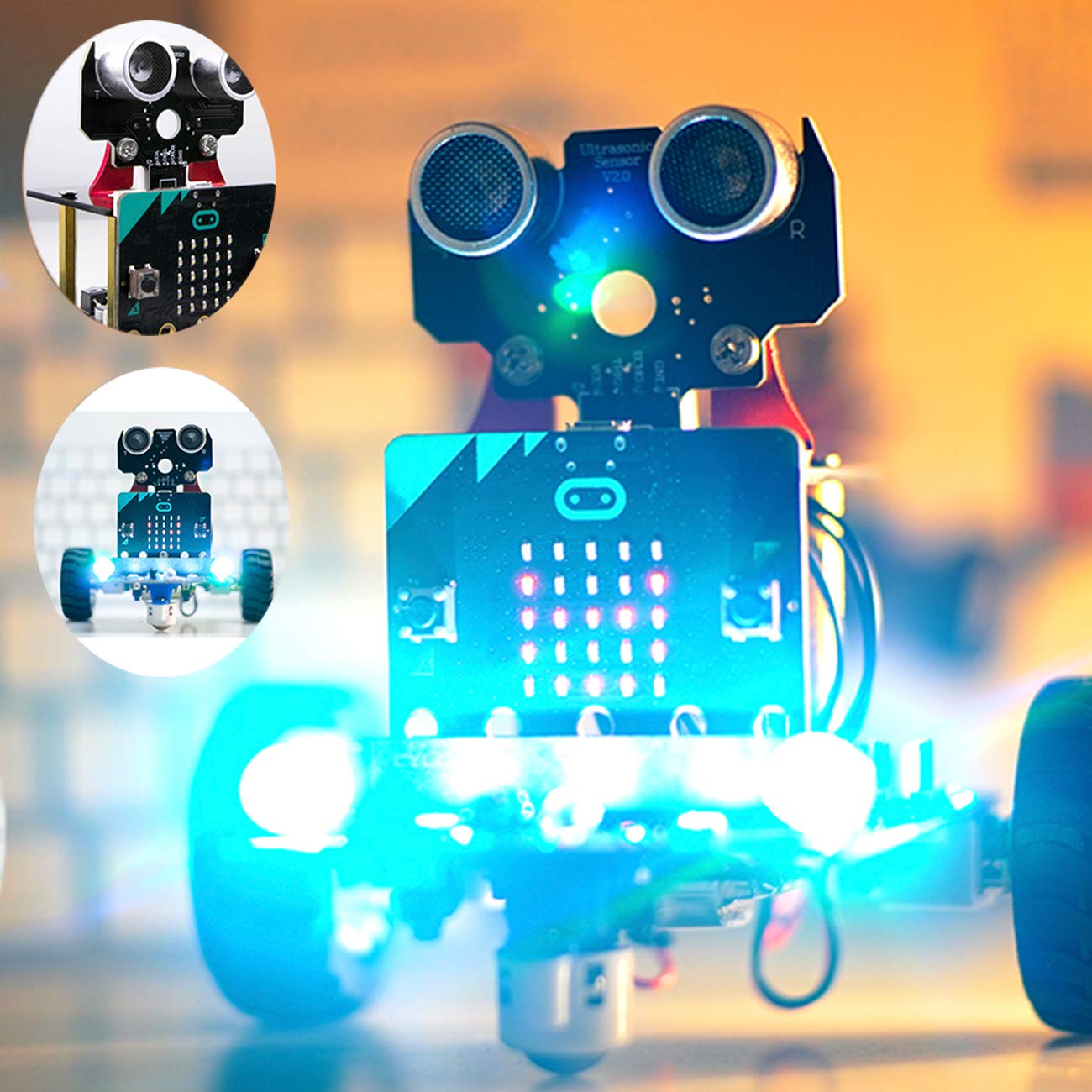 Yahboom Microbit V2 Coding Smart Robotics Toys DIY STEM Science Education RC Car Kit for Kids 10+ Compatible with BBC Micro bit Classroom Teaching Props Preferred