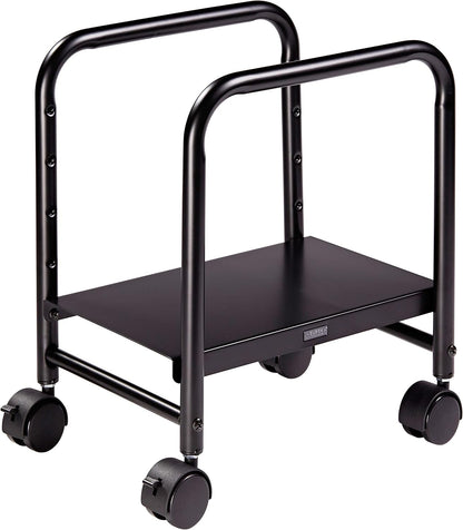EUREKA ERGONOMIC Computer Tower Stand, Height Adjustable PC Stand for Under Desk, Mobile Rolling CPU Holer with 360° Locking Caster Wheels, Desktop Tower Cart on Floor, Desk Accessories, Steel, Black