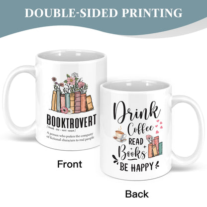 Bgsnbsha Book Mugs for Book Lovers, Gifts for Books Lovers Women, Books Club Gift Ideas, Librarian Reader Gift for Bookworms, Reading Themed Coffee Mugs 11oz