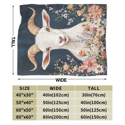 Mecowcm Cute Goat Blanket Farmhouse Sheep Goat Fleece Throw Blankets Fuzzy Plush Super Soft Cozy Warm Goats Decor Blanket Gifts for Boys Girls Kids Adult Men Women 40"x50"