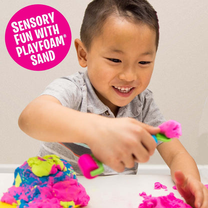 Educational Insights Playfoam Sand Sensory Set - Non-Toxic Play Sand Toys for Toddlers, Squishy Sensory Bin Filler for Home or Preschool Classroom, Moldable Crafting Compound, Kids Ages 3+