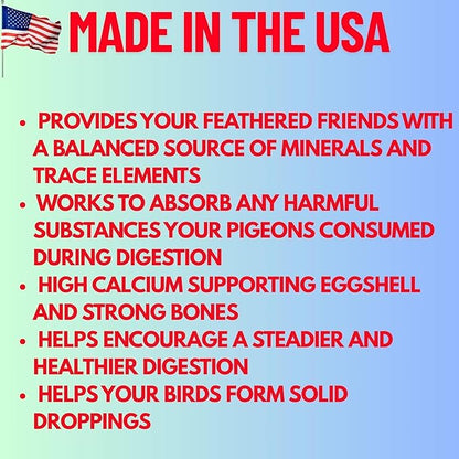 Red & Lime Stones Mix Grit Minerals, High Calcium Supplement, Designed to Promote Strong Bones, Better Digestion, and Overall Well-Being for Pigeons, Small Cage Birds, Duck and Chickens 10 Pounds Bag