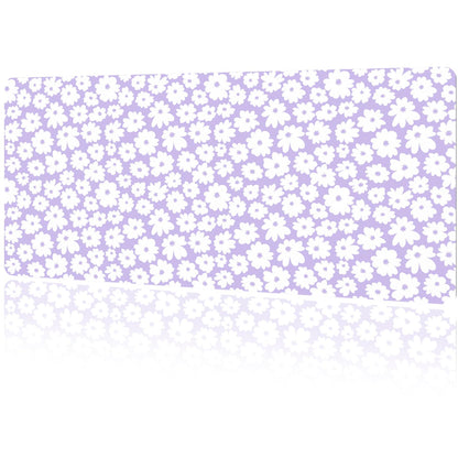 MAYCARI Kawaii Purple Flower Extended Gaming Mouse Pad Large, 31.5"X15.7" Big Mouse Pad with Non-Slip Base Long Computer Keyboard Mouse Mat for Home Office Work