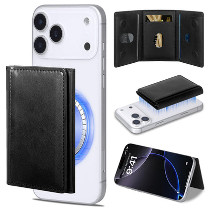 SQMCase Designed for MagSafe Wallet Magnetic Card Holder Compatible with MagSafe Phones and Cases,Phone Wallet for iPhone 17/16/15/14/13/12/ Pro/Max/Plus (Black)