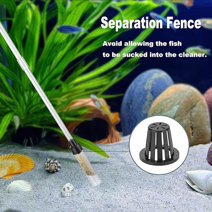 Carefree Fish Aquarium Gravel Cleaner 6Ft Hose Fish Tank Water Changer Sand Vacuum Silicone Airbag Adjustable Length ABS(for 5~20Gal Tank) 2026 New Upgrade Version
