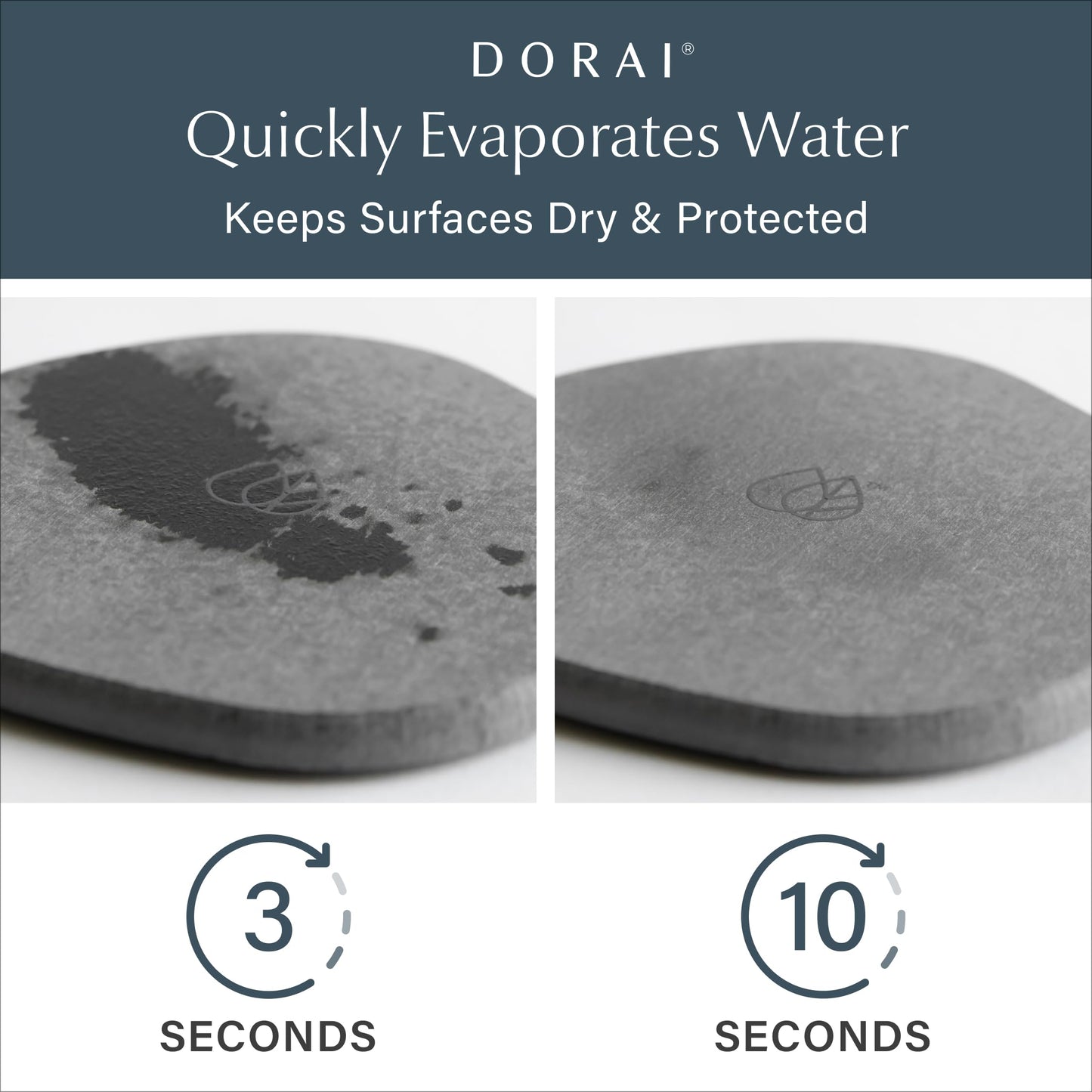 Dorai Home Stone Plant Pots Saucer Set 11.8" - Diatomite Water-Absorbing Trays for Indoor Plants, Ideal for Shelves & Floors | Pack of 2 Large