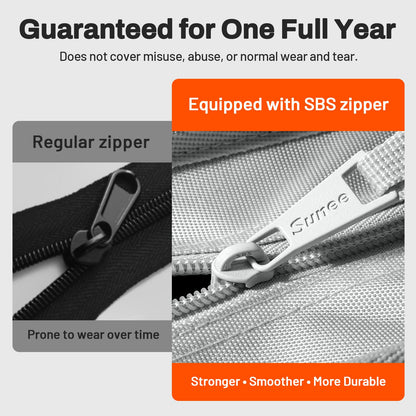 SUNEE Zipper Binder 3 Ring, 3 Inch O-Ring with Handle and Shoulder Strap, 600-Sheet Capacity, 5-Tab Expanding File Folder, Multi-Pockets for Middle School Organizer Binder with Zipper, Light Grey