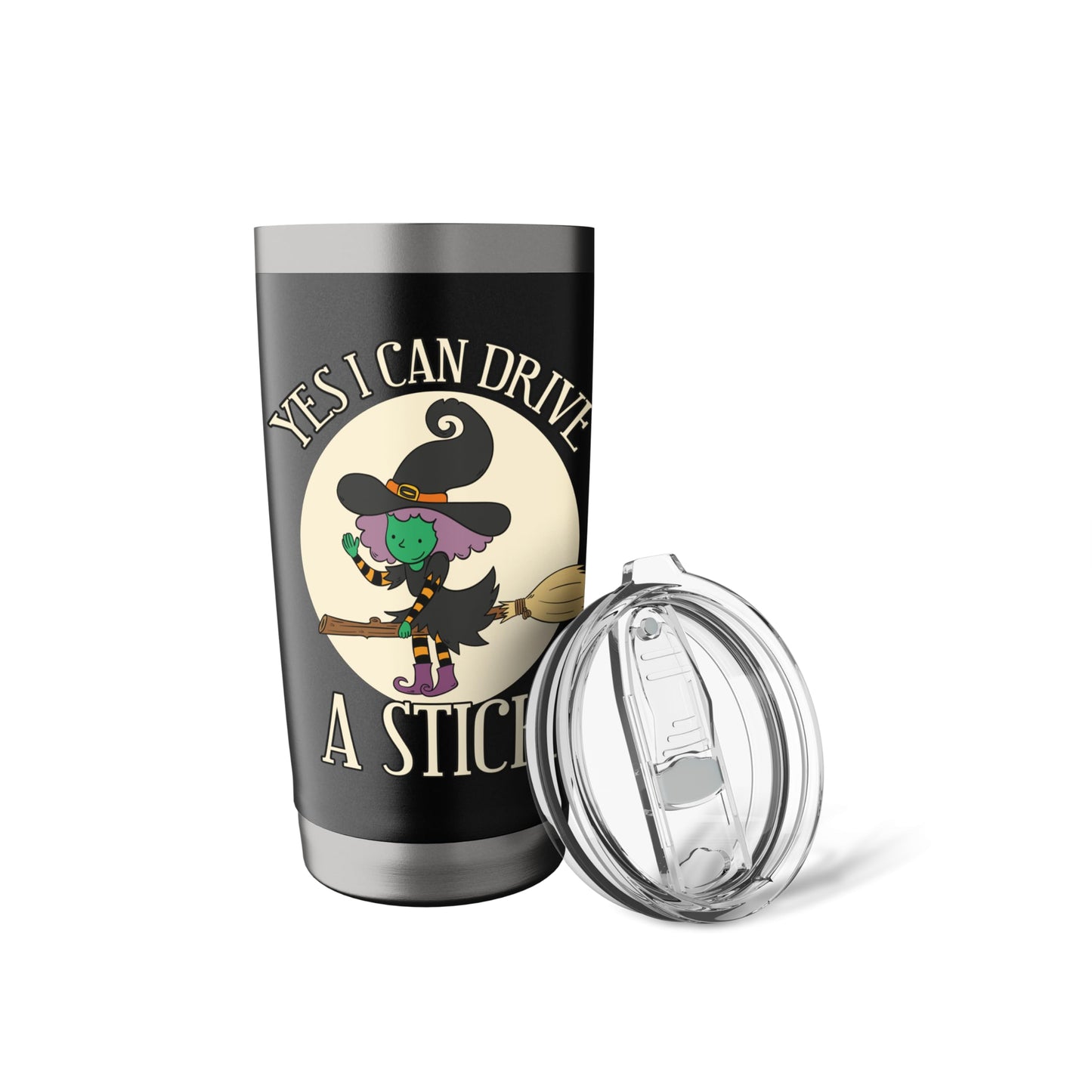 Yes I Can Drive A Stick Funny Halloween Spooky Witch Apparel Stainless Steel Insulated Tumbler