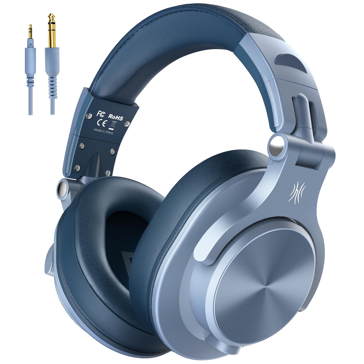 OneOdio A71 Hi-Res Studio Recording Headphones - Wired Over Ear Headphone with SharePort, Monitoring Mixing Foldable Headset with Stereo Sound, 3.5/6.35MM Jack for PC Computer DJ Guitar-Sky Blue