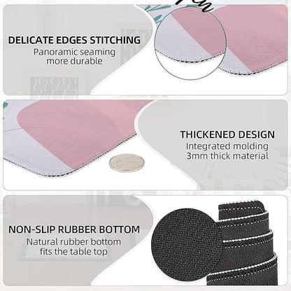 LATEEFAH Desk Mat, Mouse Pad with Wrist Rest, 4-in-1 Large Mouse Pads for Desk, Ergonomic Mouse Pad and Keyboard Wrist Rest Gaming Keyboard Mat for Office, Home