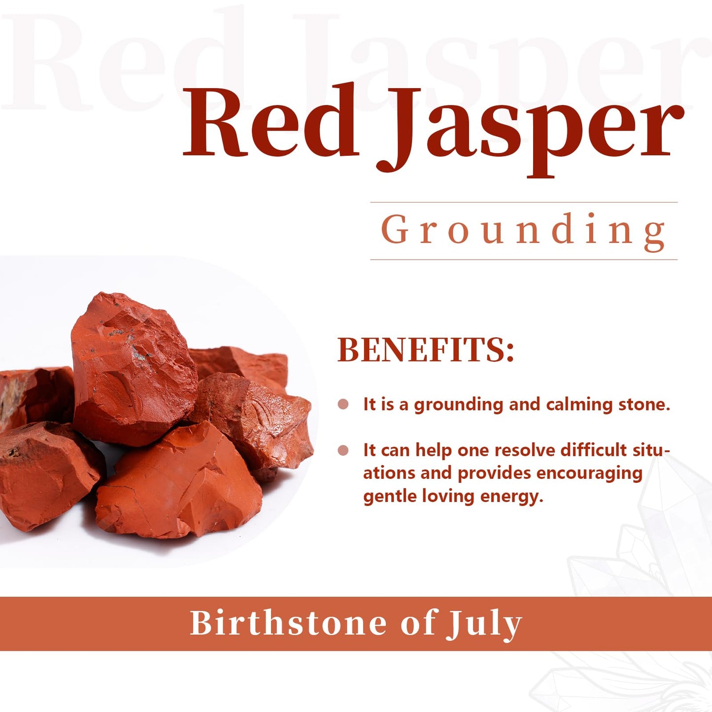 rockcloud 1 lb Natural Healing Crystal for Cabbing,Tumbling,Cutting,Lapidary,Polishing,Reiki Crytsal Healing,Red Jasper