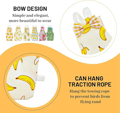 Bird Diaper, 6Pcs Reusable Parrot Diapers with Waterproof Inner - Washable Parrot Diapers for Indoor Parakeet Lovebird Canary (Medium)