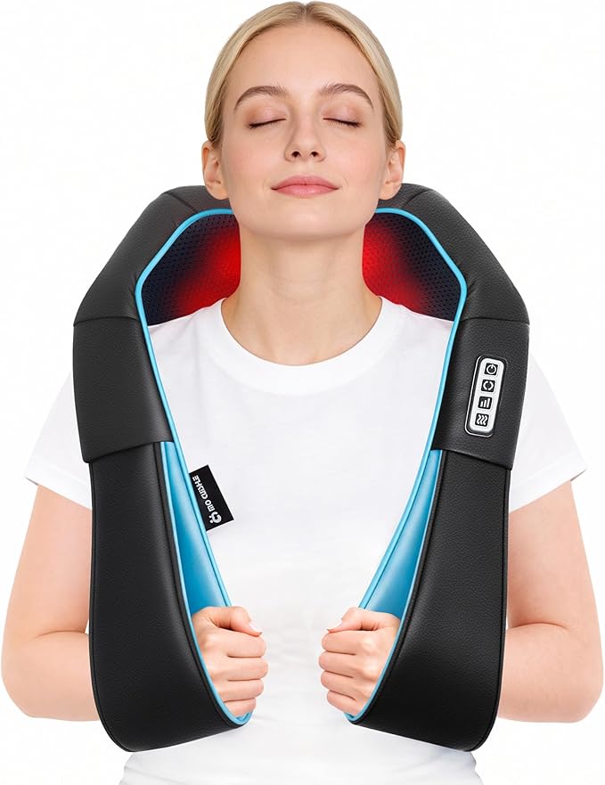 Mo Cuishle Shiatsu Neck Massager for Pain Relief – Deep Kneading Back Shoulder Massage with Heat – Ideal for Valentine’s Day, Christmas, Mother's Day, Father's Day, Gifts for Men Women Mom Dad Her Him