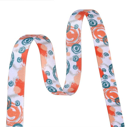 MarukoPet Dog Collar, Adjustable for Small Medium Large Dogs Puppy, Cute Design with Bohemia Floral Tribal Geometric Patterns Boys Girls Dog Collar(Orange Watercolor-M)