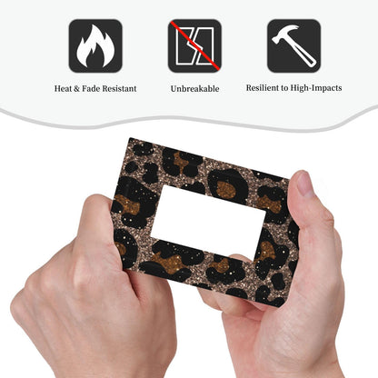 Animal Leopard Print Psychedelic Shine Decorative Outlet Covers 1 Gang Single Rocker Light Switch Cover Plate Wall Plates GFCI Faceplate for Farmhouse Bedroom Decor
