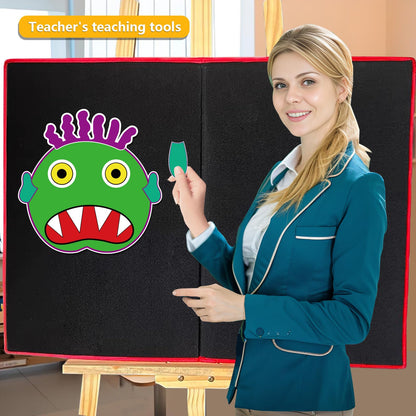 Thryvomniq Go Away Big Green Monster Felt Board Story Sets Toddle Interaction Game Felt Toys for Classroom Family Storytelling Learning Activity