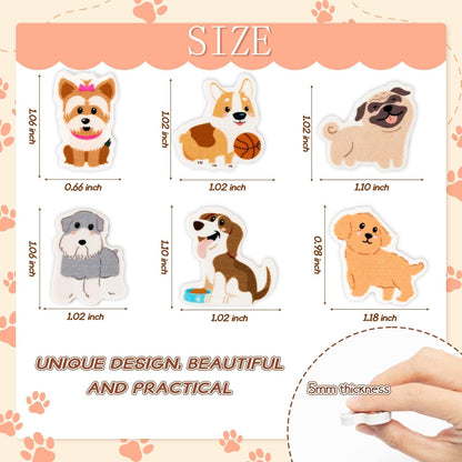 ANGOLIO 60PCS Animal Erasers for Kids - Cute Dog Pencil Toppers Classroom Rewards, 3D Mini Desk Pets for School Party Favors Birthday Gifts & Game Prizes