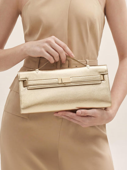 CHUNLI PU Leather Clutch Purses for Women, Trendy Ladies Top Handle Bag for Evening Work Business Daily Use