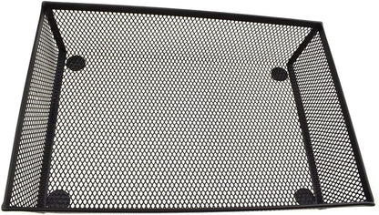 HAHIYO Stackable Mesh Tray Cup 9 x 6 x 2 inches Sturdy Container for Desk Drawer Organizer Collection for Home Office School kitchen Soft Foam Feet No Sharp Edges 1 Pack Black
