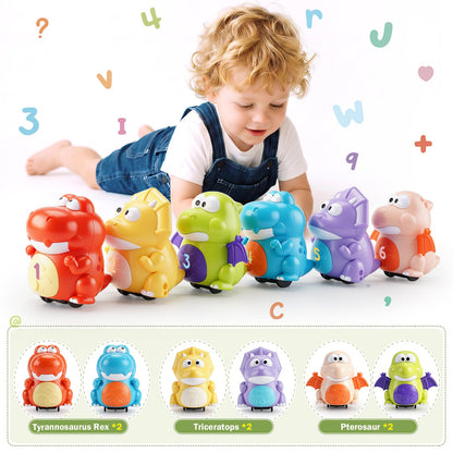 Covriina Dinosaur Magnetic Number Train Set for Toddlers 1-3, Magnetic Train Set for Toddlers Learning Toy, Number Toys DIY Letters, Dancing Singing Dinosaur Train Educational Toy for Girls Boys