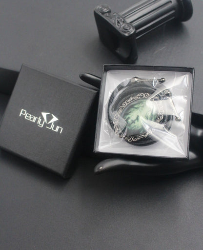 PEARLY JUN Gothic Bolo Tie for Men Women Cameo Western Cowboy Black Cat Bat Witch Vintage Halloween Jewelry Accessories Gifts (Black Cross Crow)