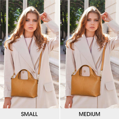 Kattee Leather Crossbody Bags for Women Cross Body Purses,Small Shoulder Tote Bag, Women's Satchel Handbags with Top Handle