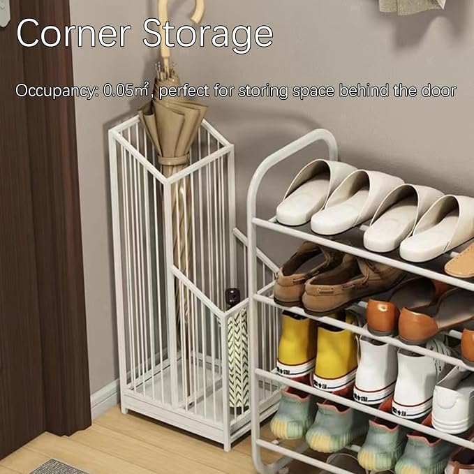 Indoor Metal Umbrella Stand，Umbrella Storage，Tall Metal Standing Umbrella Holder，Umbrella Holder for entryway，for Hotel，Offices，Home，Commercial(Gold,25 * 20 * 62cm/10 * 8 * 24.4in)