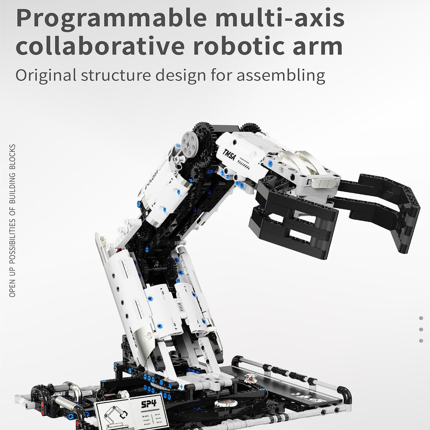 Robotic Arm Building Blocks Set, Programmable Stem Toys for Ages 8-13, Technic Coding Robot Toys for Kidults, 1029 Pcs Educational Projects for School, APP & Remote Control with Rechargeable Battery