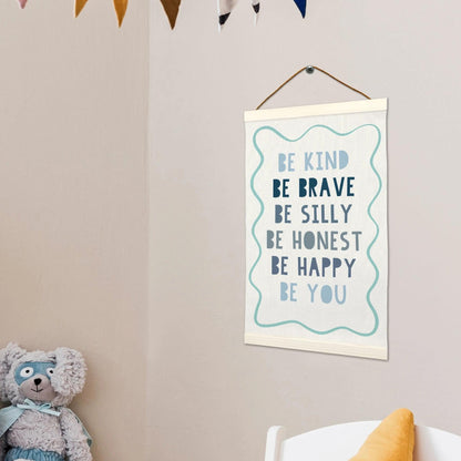 LKETW Kids Positive Affirmations Poster Hanger Frame 12x16 Inch, Be Kind Inspirational Wall Art Posters for Classroom, Motivational Hanging Banner Decor for Kids Nursery Room Bedroom Playroom