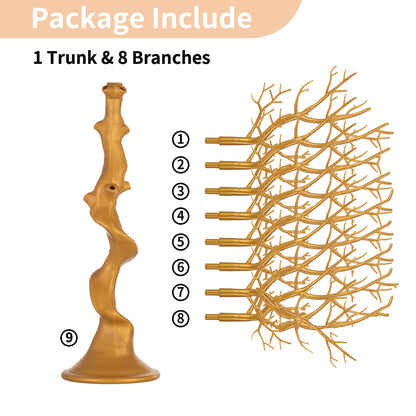 Nuptio Gold Christmas Tree Branch Artificial 22.8 inch Tall Manzanita Tree Centerpiece Wedding Centerpieces for Tables, Decorative Ornament Display Tree Branches for Decoration Weddings (1 Pc)
