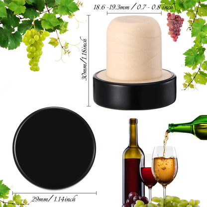 Yookeer T-shaped Stopper Cork Wine Bottle Stoppers Reusable Wine Sealing Plug for Beer Bottles DIY Craft(Black,144 Pieces)