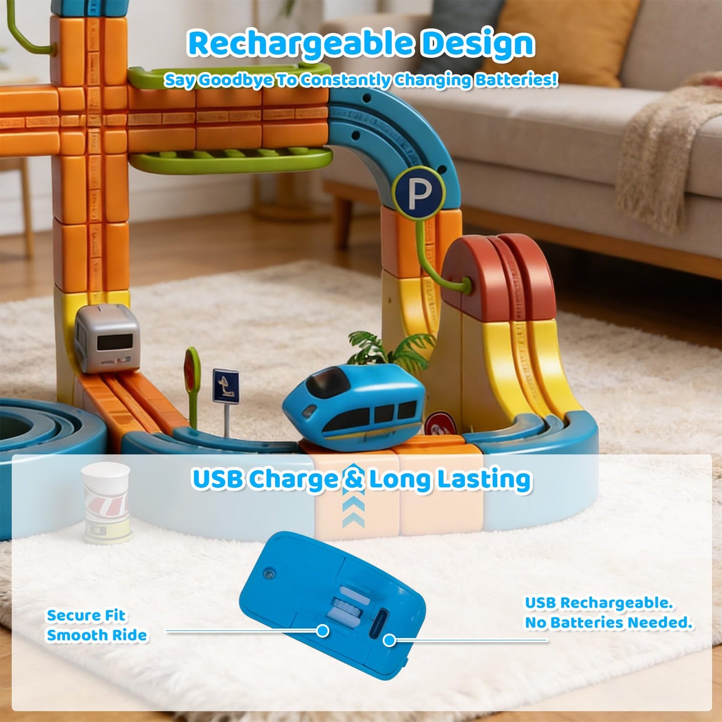 168 Pcs Cube Track Fusion Toy with 2 Trains,2026 New klick Rail Electric Train Set for Kids Ages 4-8 with Gravity-Defying 3D Infinity Track, Build Your Own Trackfusion Train System & Gravity Tracks