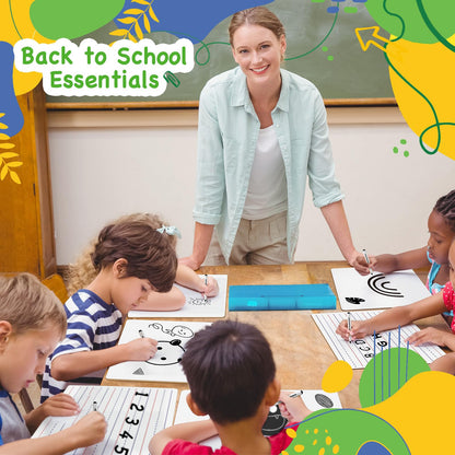 Ohuhu 25 Pack Lined/Plain Dry Erase Boards - 9"x12" Double-Sided White Board Class Set - Includes 25 Mini Whiteboards 25 Black Markers and 25 Erasers for Classroom School Office Students Teachers