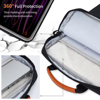 13 Inch Laptop Shoulder Bag Carrying Case for Macbook Air 13" M5 M4 A3449 A3420/ 2026 MacBook Neo A18 Pro A3404/ MacBook Pro 14" M5 M4 M3/ 13" iPad Pro/Air M5 M4, Vertical Laptop Sleeve Handbag, Black